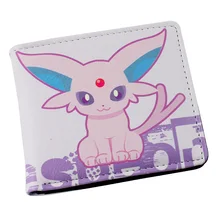 Anime de japón Pokemon pikachu Espeon Anime Cosplay hombres mujeres monedero Bifold