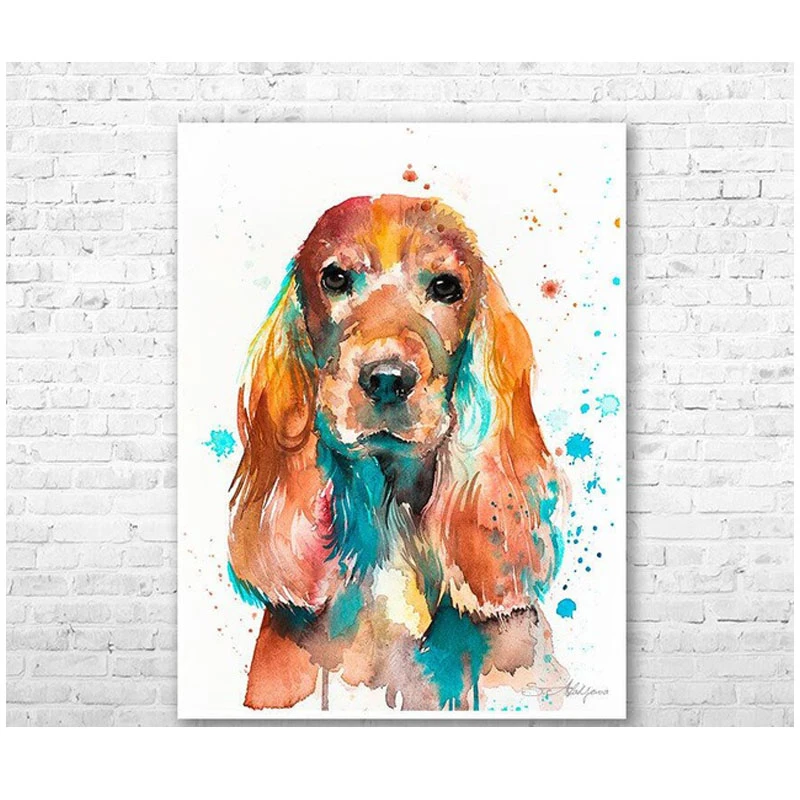 Peinture Diamant 5d Perceuse Anglaise Cocker Rond Et Carre A Faire Soi Meme Kits De Points De Croix Broderie Murale Aliexpress