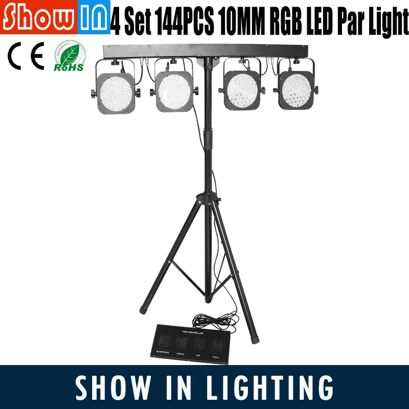 Cheap 4 Set 144pcs Rgb Led Par Light Dmx Jeux De Lumiere Dj Disco