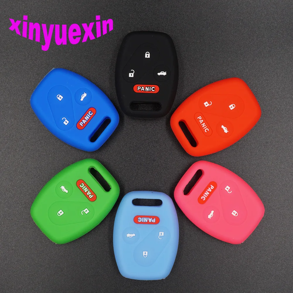 Xinyuexin силиконовый чехол для автомобильного ключа Honda 2003 2008 2009 Accord CR V Civic Insight Remote Key