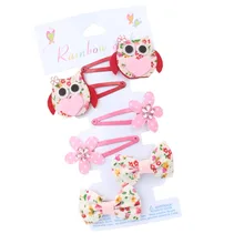 2016 Fashionable owl hair clip /hair accessories elastic hair clip 4 cm high quality elastic hairpin 6PCS/sets