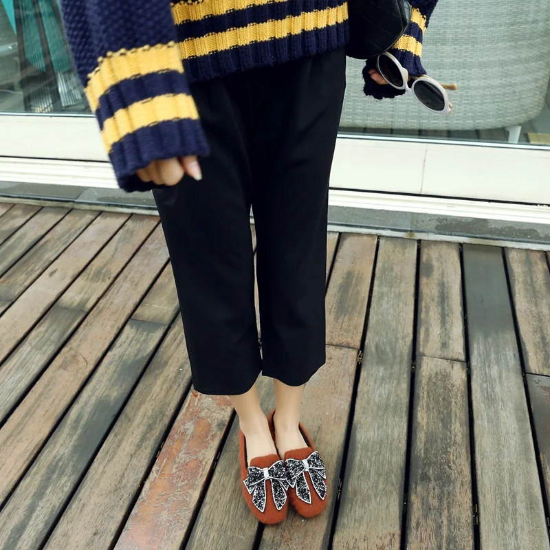 EGONERY النساء الشتاء الربيع 2 نمط داخل عارضة الشقق جولة تو بووتي أحذية نوعية جيدة رخيصة العلامة التجارية السيدات المشي الأحذية