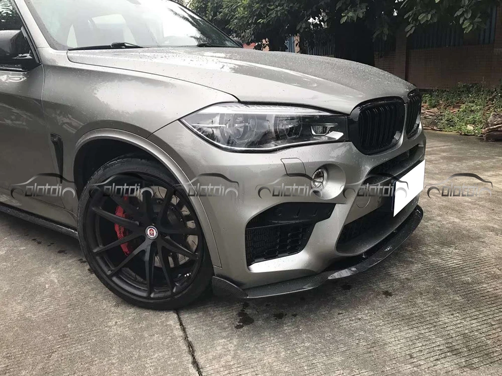 Для BMW X5M X6M F85 F86 RKP Стиль углеродного волокна передний спойлер бампера автомобиля стиль