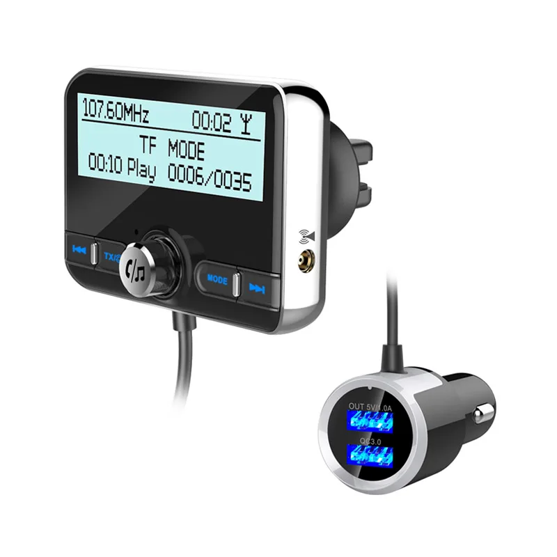 JaJaBor автомобильный DAB цифровой радио fm-передатчик Bluetooth автомобильный комплект Handsfree автомобильный mp3-плеер цифровой аудио вещание двойной USB QC3.0