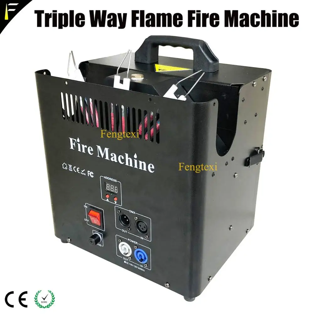 4CHs DMX512 Simple Flame Fire Jet Box Device 3m Flame Height Triple Way