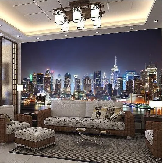 Manhattan 3d Papel De Paede New York City Large Mural Wallpaper