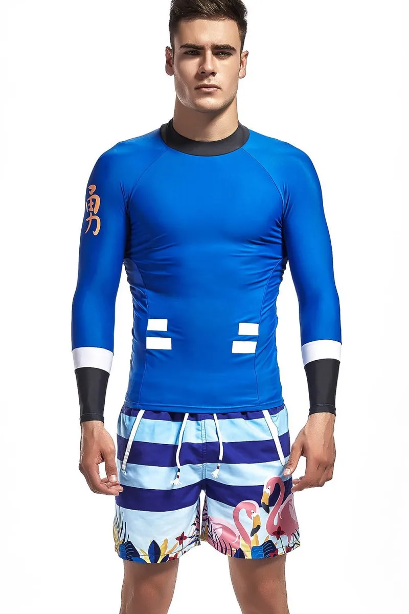 Мужская одежда для плавания с защитой от ультрафиолета, с длинным рукавом, рубашка для плавания, Рашгард из лайкры, Мужская одежда для серфинга, спортивная одежда для плавания, одежда для дайвинга