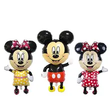 110cm Giant Mickey Minnie Inflatable Toys Cartoon Foil Birthday Party Balloon Airwalker Balloons for Kids Baby Toys