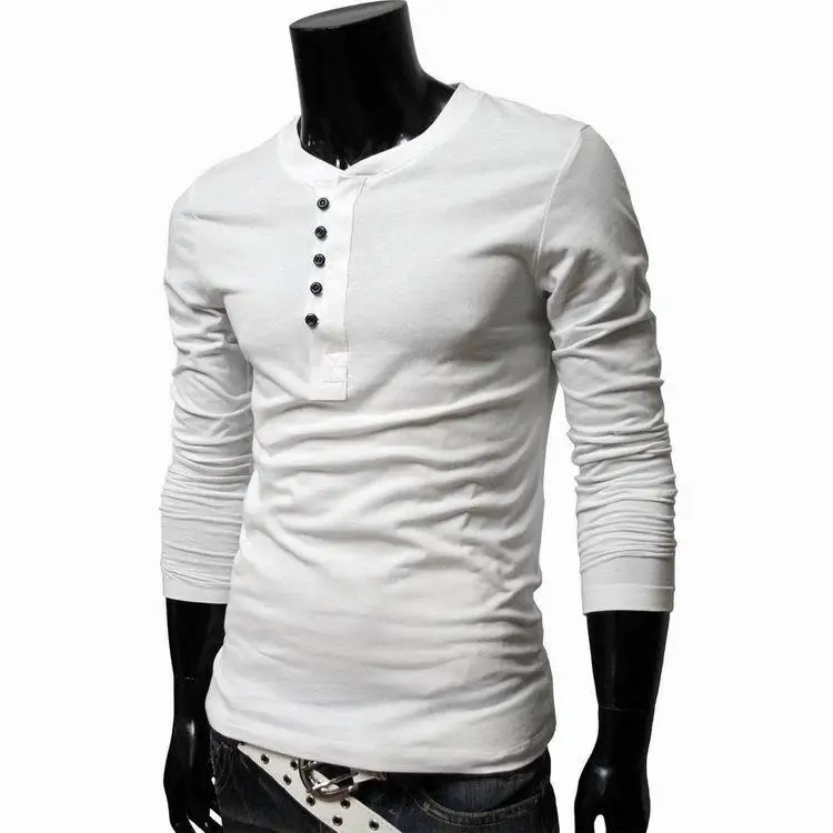 

Hot Sale Men Tshirt Fashion T-shirts Summer Wear Long Sleeve 6 Colors 4 Sizes