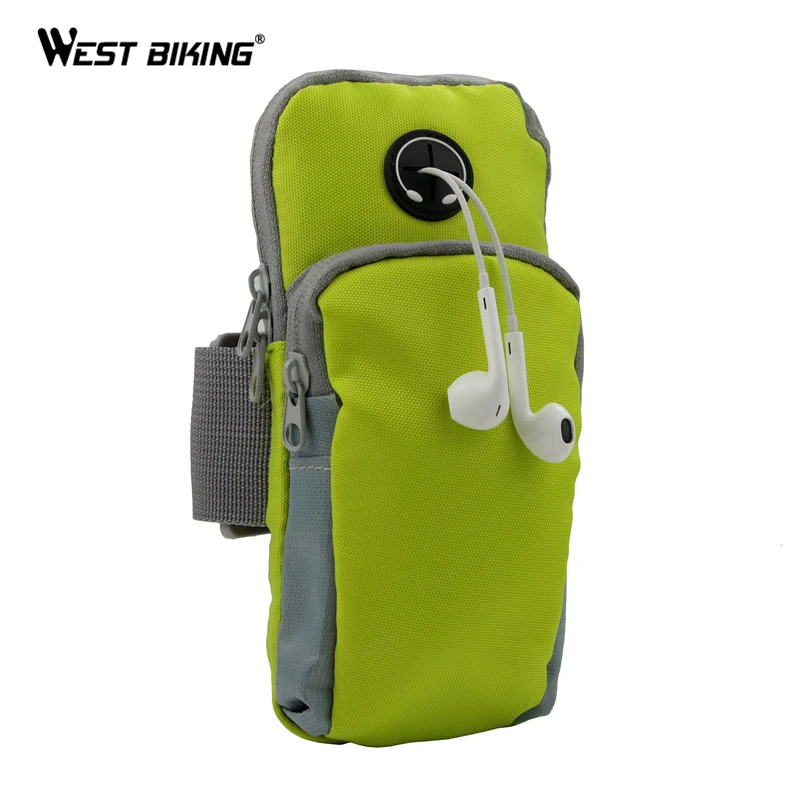 WEST BIKING Runing Arm Bag soporte para teléfono Jogging GYM ajustable impermeable funda brazalete Deporte Riding Bike ciclismo bolsas WEST BIKING Runing Arm Bag soporte para teléfono Jogging GYM ajustable impermeable funda brazalete Deporte Riding Bike ciclismo bolsas
