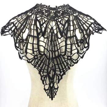 

5/10Pieces Black Lace Collar Embroidery Sewing Accessories DIY Craft Lace Applique Trim Venise Patches Neckline