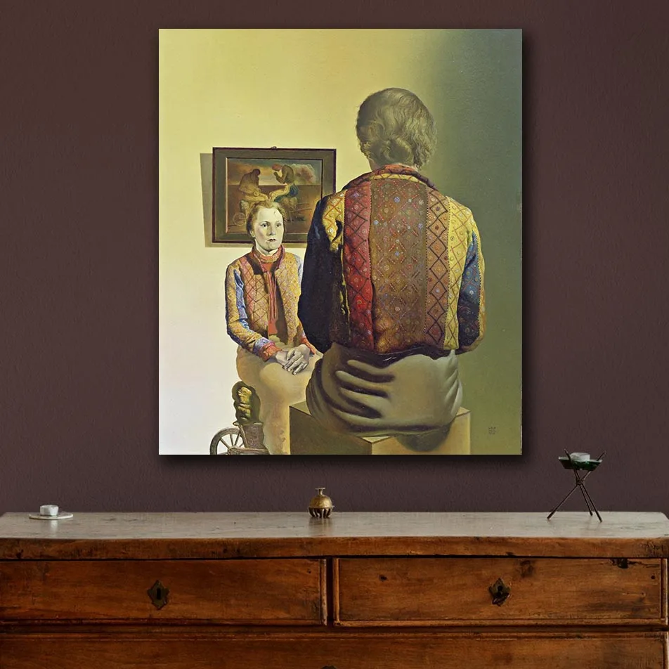 Salvador-dali-portrait-of-gala-1935 картина маслом настенные картины Картина на холсте печать