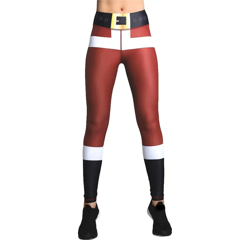 

Christmas Women High Waist Skinny Long Pants Stretchy Workout Tights 2018