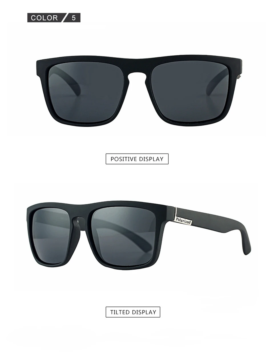 jumlai Fashionable Polarized Sunglasses Men Women Reflective Coating Square Sun Glasses UV400 Driving Fishing Sport Eyewear (8)