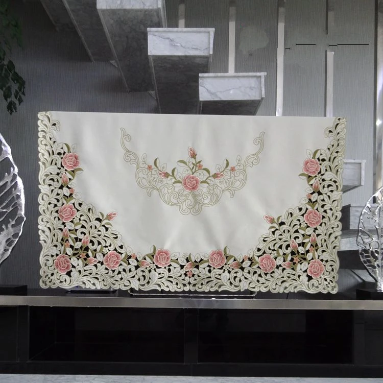 Серия персиковых роз деревенский, ткань, искусство, Китайская вышивка телевидение пылезащитный чехол квадратная Пылезащитная крышка полотенце