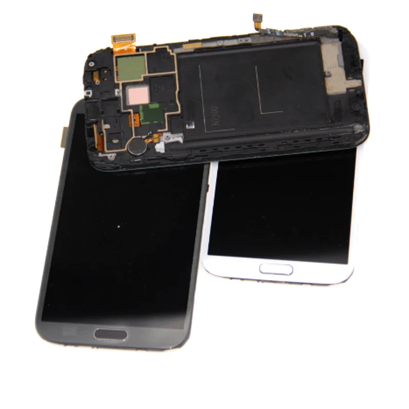 Для samsung Galaxy Note 2 Note2 II N7100 N7105 ЖК дисплей дигитайзер сенсорный экран с рамкой