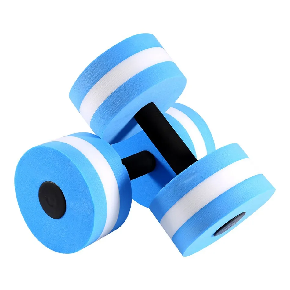 

1Pair New Swimming Mancuernas Dumbbells for Fitness Medium Aquatic Barbell Aqua Pool Gym Weight Loss Exercise Equipment Blue