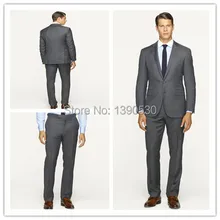 Шерсть, ручная работа, однотонный, темно-серый, 2 предмета(куртка+ брюки), две пуговицы, лацкан, Костюмы Под заказ