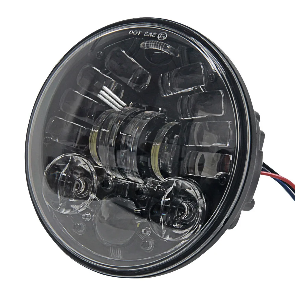 5-3/4" Round Headlamp for Dyna Sportster 1200 883 Left Right Turn Signal Light 5.75 Inch Projector LED Headlight 5.75inch