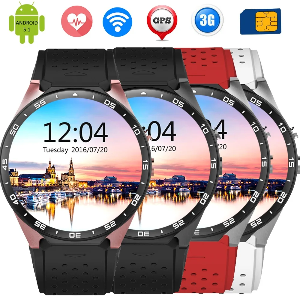 Prix pour Kingwear kw88 smart watch android 5.1 os 1.39 pouce amoled écran 3g wifi smartwatch téléphone mtk6580 gps gravité capteur podomètre Prix pour Kingwear kw88 smart watch android 5.1 os 1.39 pouce amoled écran 3g wifi smartwatch téléphone mtk6580 gps gravité capteur podomètre