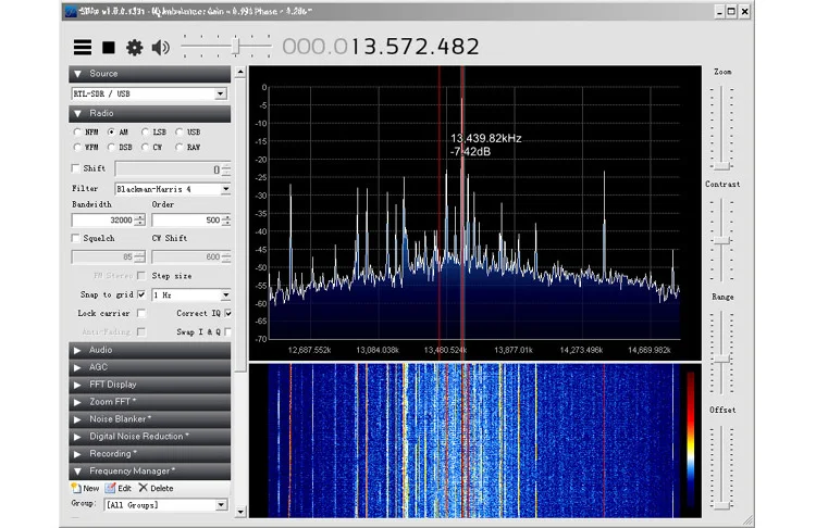100 кГц-1,7 ГГц программное обеспечение радио все полосы RTL-SDR приемник воздухоплавательный коротковолновой широкополосной частоты