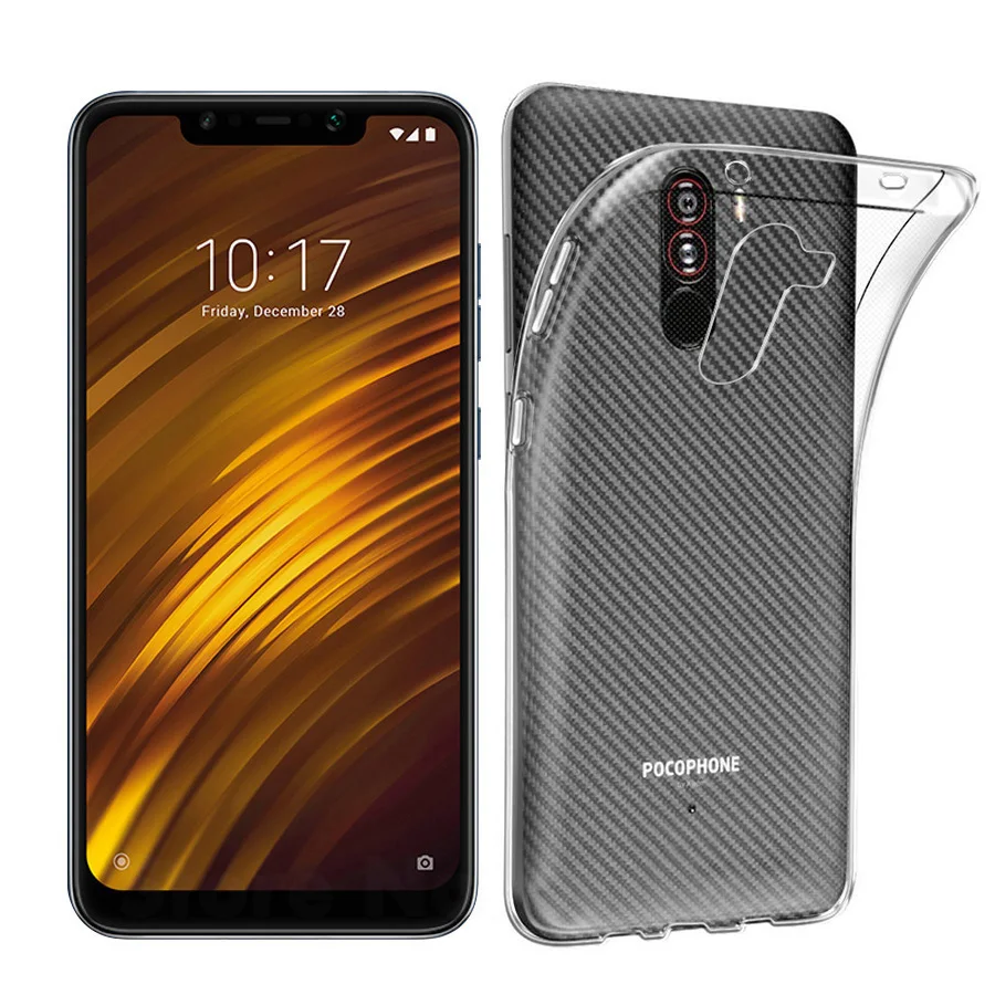 

WOLFPSYCH Soft Silicone TPU Case for Xiaomi Pocophone F1 Transparent Case Anti Knock Case For Xiaomi Poco F1 Clear Case