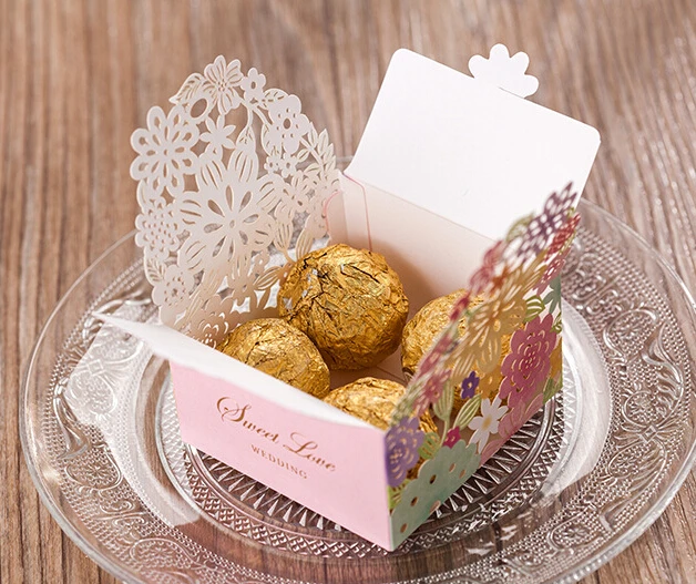 30pcs Lot Whole Wedding Candy Box Bar Flowers Gift 30pcs Lot Whole Wedding Candy Box Bar Flowers Gift Bags Buffet
