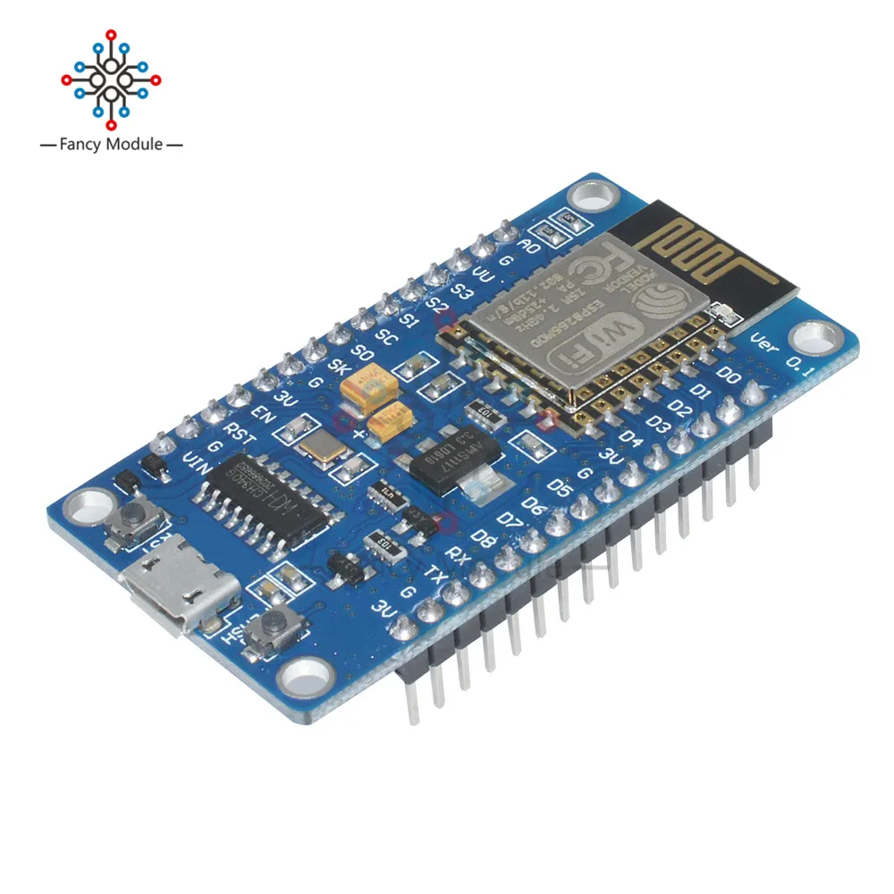 

CH340G NodeMcu ESP8266 ESP-12F Wireless WIFI Module Network Development Board USB IO Ports PCB Antenna 4.5-9V