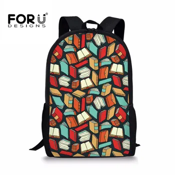 

FORUDESIGNS Novelty Backpack Schoolbag Polyester Fashion School Bags For Teenage Girls and Boys Kids Baby Bags Children Satchel