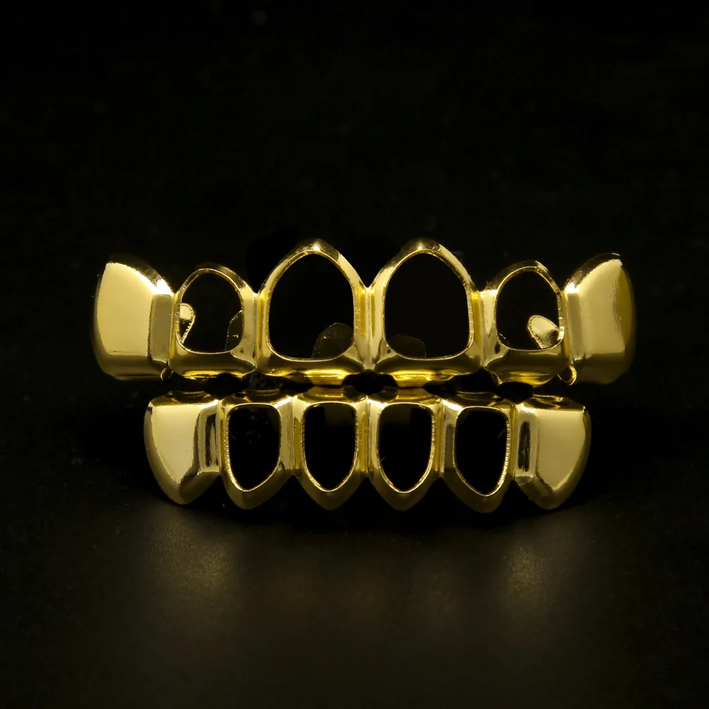 Buy Copper Hollow Out Teeth Grillz Top & Bottom Grillz