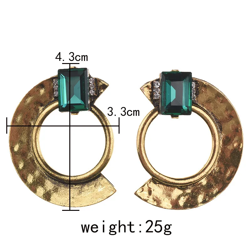 Новинка, серьги ZA, женские винтажные серьги-капли, женская мода, пляжные ювелирные изделия, полукруглые металлические Кристальные серьги в стиле панк