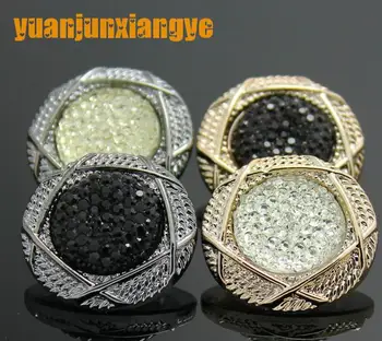 

DIY Apparel Sewing Black white acrylic crystal star color plastic buttons coat sweater shank buttons 100pcs/lot