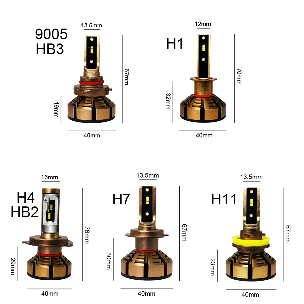 LSlight LED Phare H7 H4 H11 H1 9005 HB2 HB3 H8 H9 Светодиодная лампа для автомобильных фар 6000K 9600LM 72W 12V