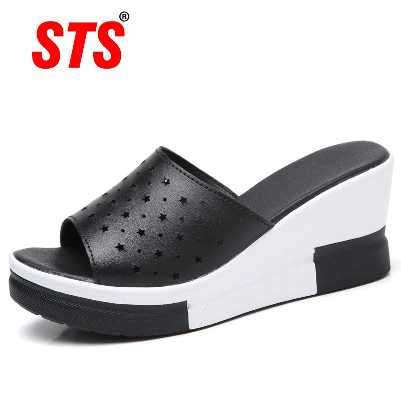 

Women Slipper Summer Female Shoes Women Platform Sandals Female Slides Sandals Beach Platform Slip-on Round Toe White Flip Flops