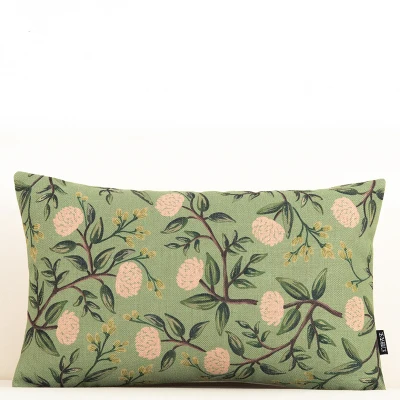 Наволочка для подушки с цветочным рисунком, офисный Поясничный чехол для дивана, наволочка для украшения гостиной