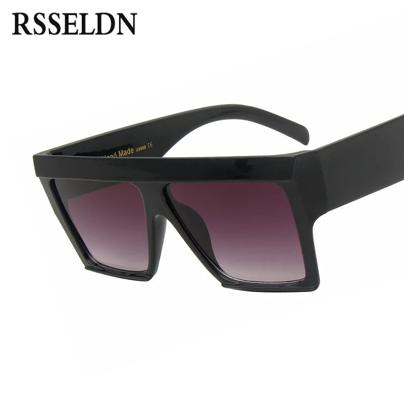

RSSELDN New Oversized Square Sunglasses Women Vintage Brand Design Thick Frame Luxury Sun glasses Male Goggle UV400 Gafas De Sol