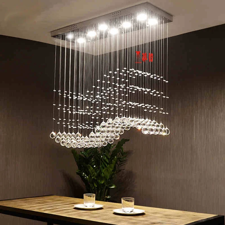 Современная лампа для гостиной,, Дизайн K9, хрустальная люстра со светодиодной лампой с бесплатной доставкой