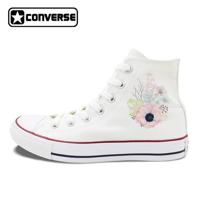 converse blanche avec des fleurs converse blanche avec des fleurs
