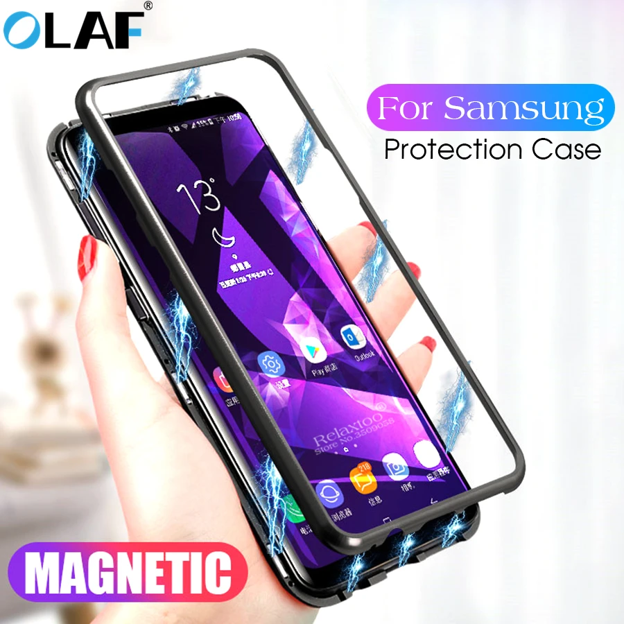 Чехол для samsung Galaxy S10 S9 S8 плюс S7 край M20 A30 Магнитная Адсорбция металлическая крышка