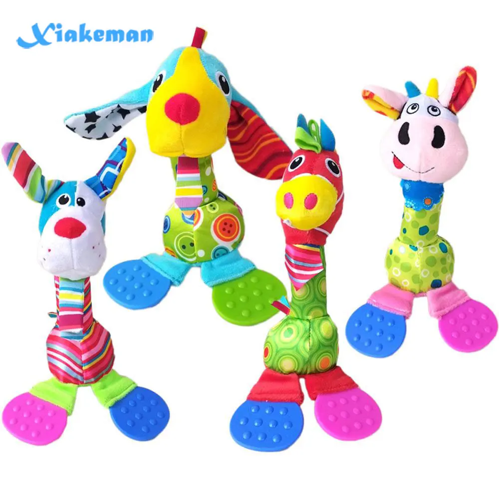 

Baby Child Rattle Plush Toy Cartoon Animal Plush Hand Bell Baby Stroller Crib Rattles Infant Toys Kid Puzzle Educational Bed Toy