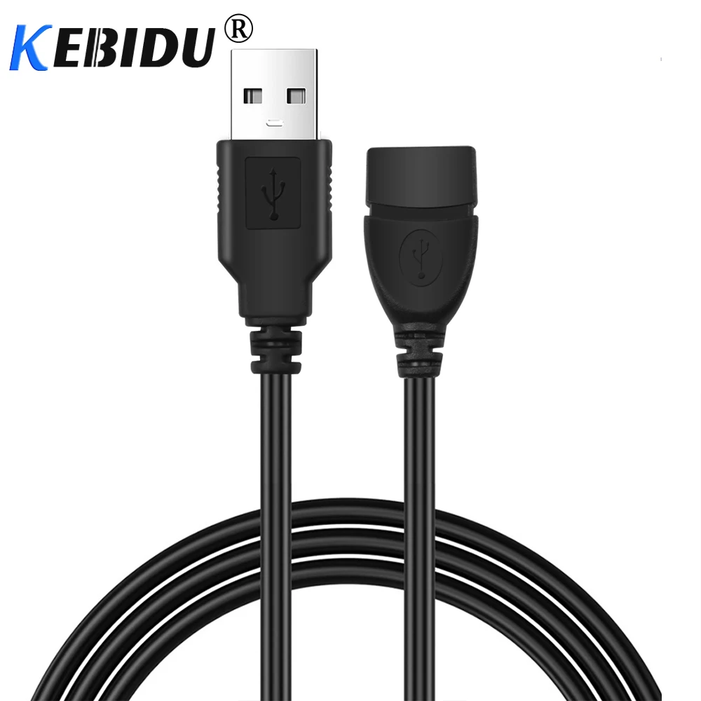 Kebidu USB кабель-удлинитель 3 м кабель для синхронизации данных USB 2,0 удлинитель скорость Расширение синхронизации данных кабель для ПК ноутбука клавиатура