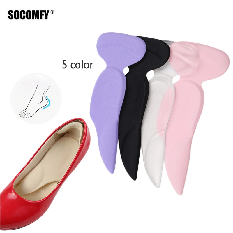 

SOCOMFY Women Soft High Heel Grips Liner Arch Support Orthotic Shoes Insert Insoles Foot Heel Protector Cushion Pads