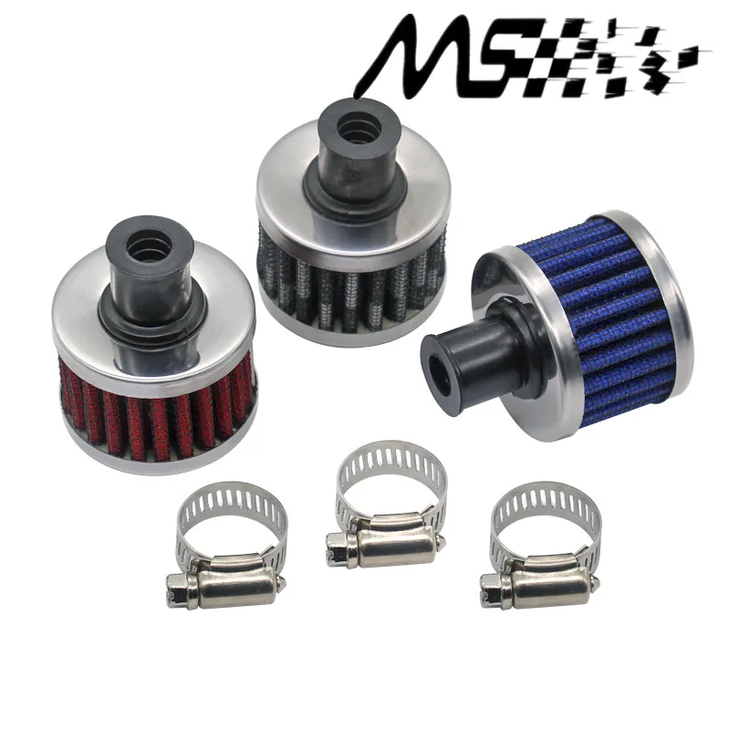 

New Universal air filter 51*51*40 NECK:12mm modified air intake filter for cars color BLACK/BLUE/RED