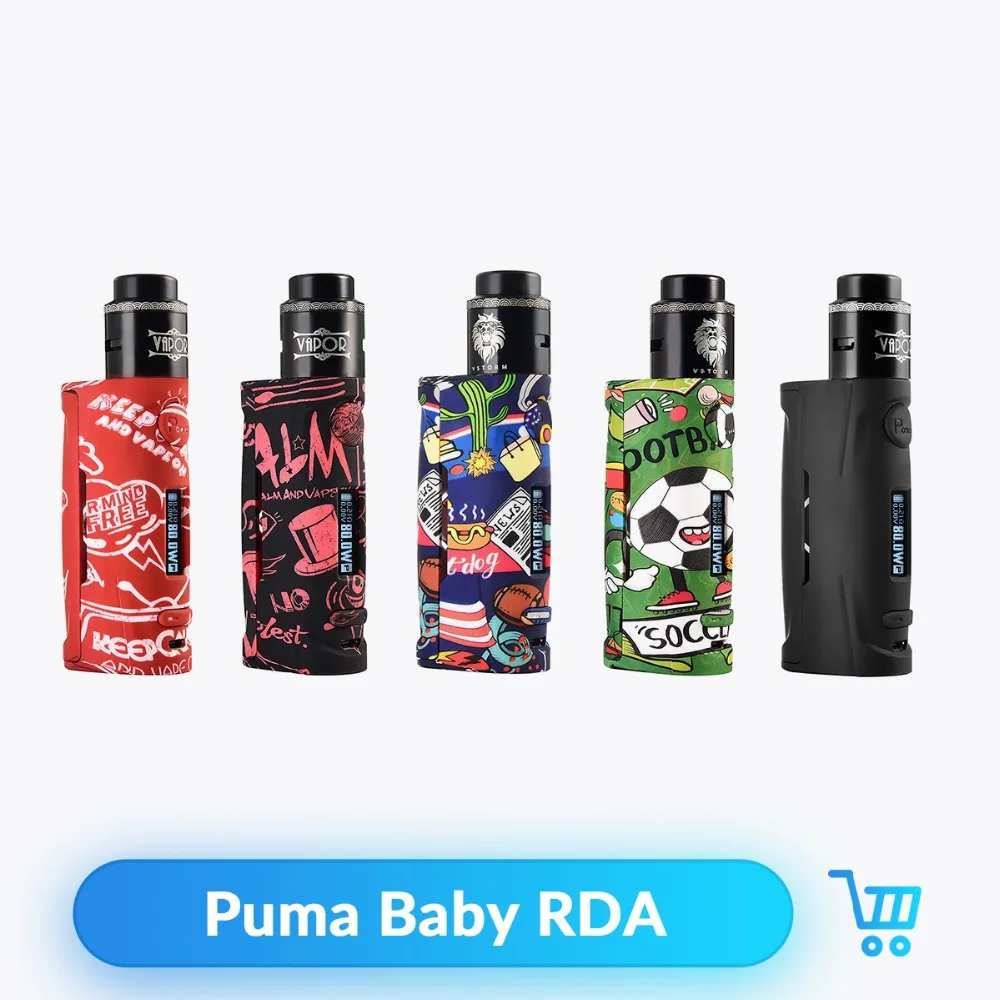 Пара шторм Пума детский мод комплект ABS крышка 80 Вт переменная мощность TC Vape 510