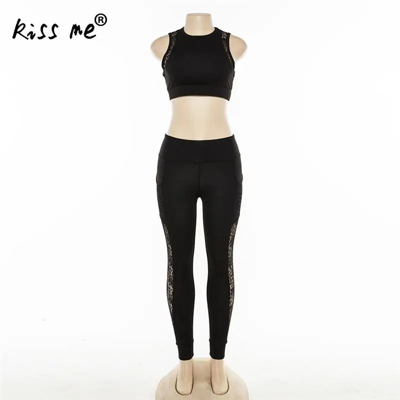 

Solid Black Sport Suit Yoga Set Sports Wear For Women Gym Workout Wear Fitness Clothing Two Piece Sportswear Woman Gym Padded