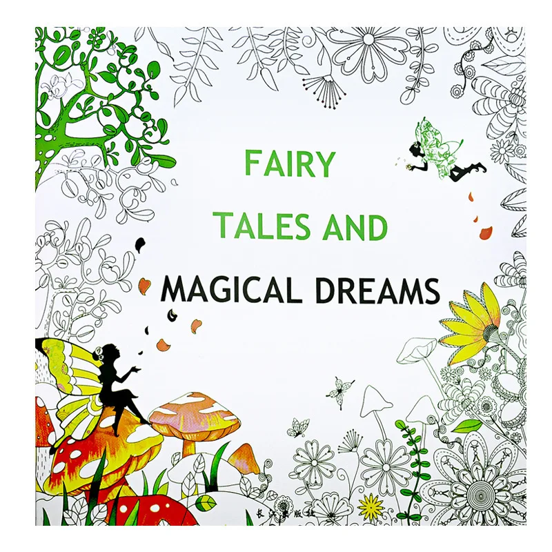 24 Pages Fairy Tale Magical Dreams Coloring Book For Children Adult Relieve Stress Kill Time Graffiti Painting Drawing Art Book animal rhapsody coloring book for children adult relieve stress creative color animals painting drawing colouring books libros