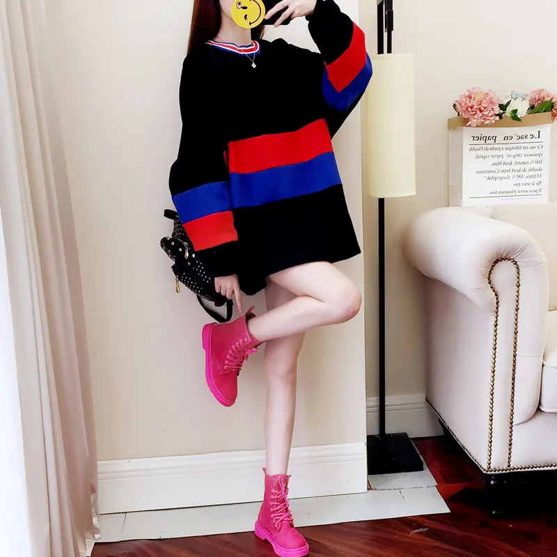 Mr.nut new Korean version of the long hoodie women's lazy wind loose long-sleeved Harajuku hoodie Mr.nut new Korean version of the long hoodie women's lazy wind loose long-sleeved Harajuku hoodie