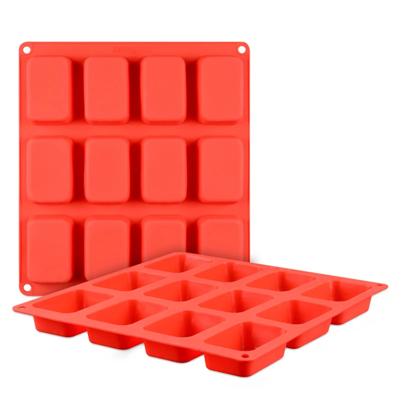 Aomily Silicone 12 Holes Bread Baking Pan Mould Tray Chocolate Cake Mould Dough Pastry Shaper Bakery DIY Baking Gadgets Helper