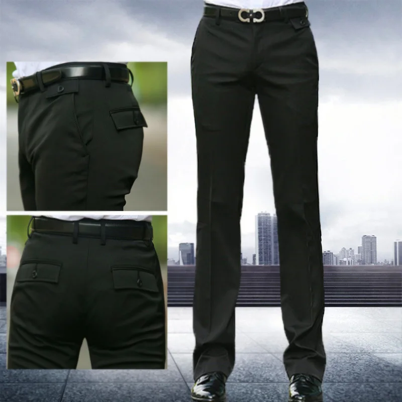 Расклешенные брюки с колокольчиком, танцевальный черный костюм, брюки, деловые штаны для мужчин