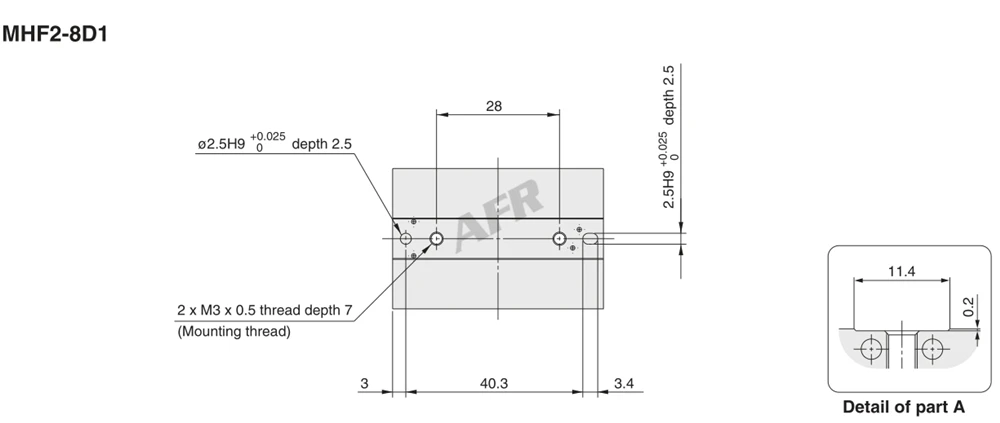 SMC Cylinder Parts MHF2-8D2 MHF28D2 New free ship